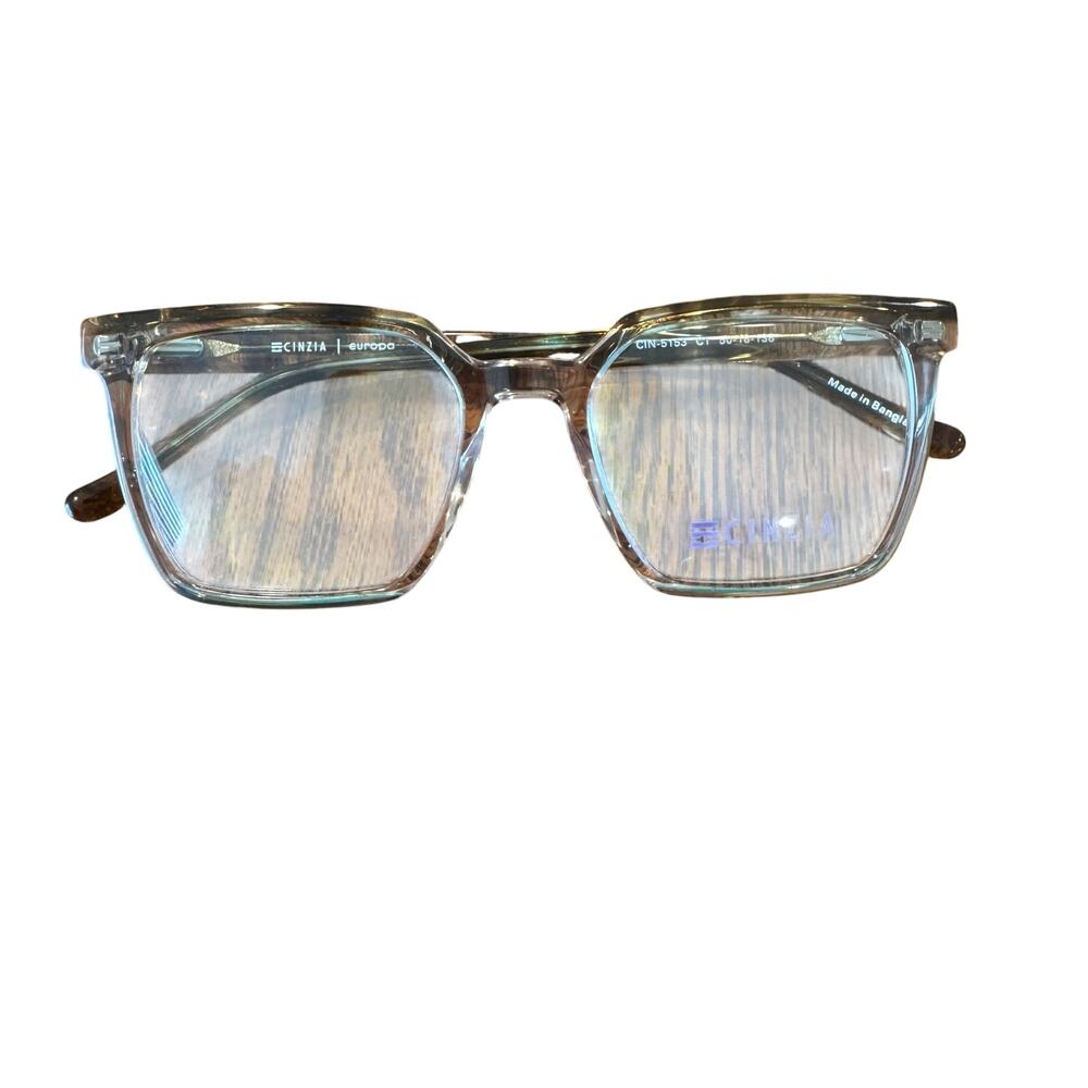 NWOT Cinzia 5153 brown and clear square glasses